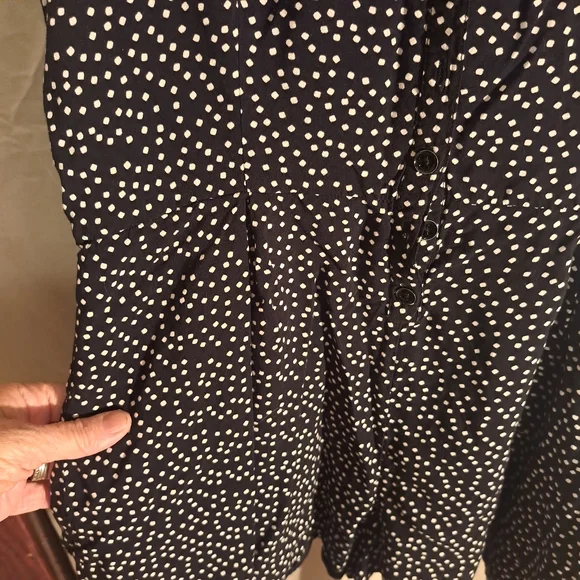 DR 10 Urban Outfitters Romper Shorts Sz 8 Button Front Collar Side Zip Lined - Picture 7 of 10